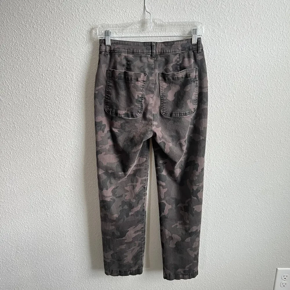 DL1961 Jerry High Rise Vintage Straight Camo Jeans Women's 27 Stretch